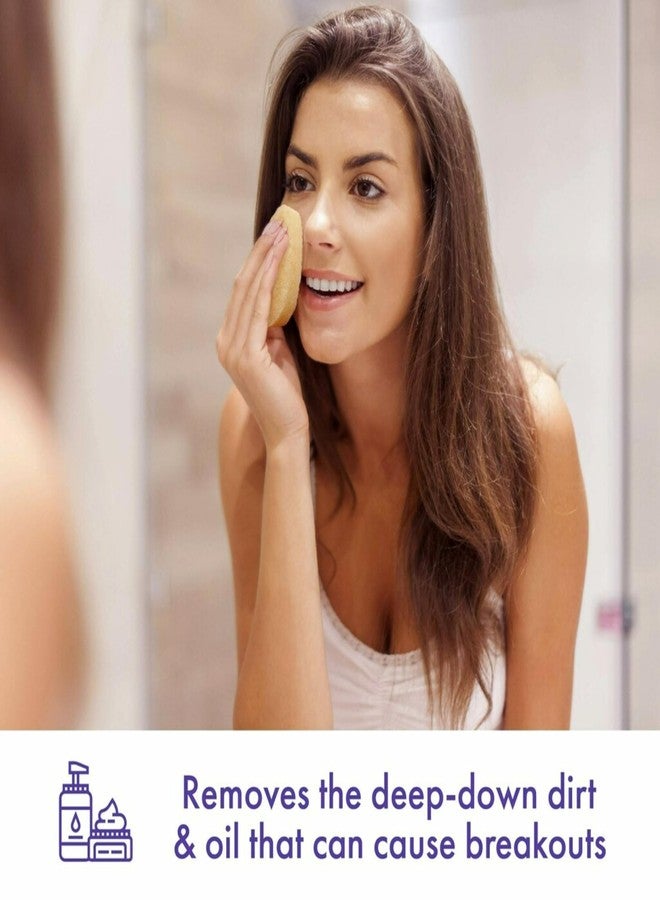 Buf-Puf Gentle Facial Sponge, Dermatologist Developed, Removes Deep Down Dirt & Makeup That Causes Breakouts and Blackheads, Reusable, Exfoliating, 3 Count - Image 4