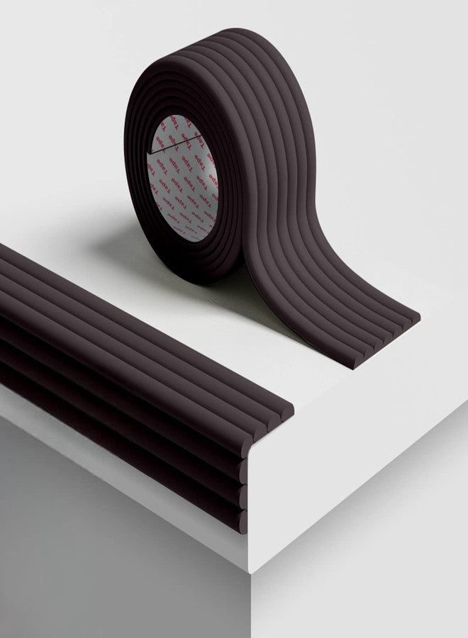 Thea Baby Safety Edge Protector Strip - Extra Soft Foam Cushion 2 Meter for Table, Desk, Furniture - Child Proof Corner & Sharp Edge Bumper Guard with 3M Adhesive - Brown Color - Image 1