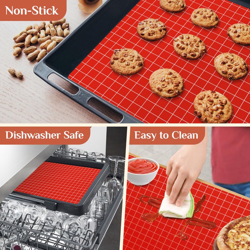 GTJ Silicone Baking Mat, 12 IN x 6 FT Free Cutting Baking Sheet,Non-Stick Reusable Dough & Pastry Mat,Non-Slip Silicone Mat Roll for Air Fryer Liner,Freeze Dryer,Oven Baking Pan,Kitchen Counter - Image 4