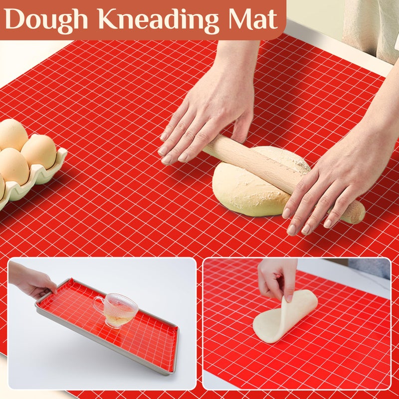 GTJ Silicone Baking Mat, 12 IN x 6 FT Free Cutting Baking Sheet,Non-Stick Reusable Dough & Pastry Mat,Non-Slip Silicone Mat Roll for Air Fryer Liner,Freeze Dryer,Oven Baking Pan,Kitchen Counter - Image 5