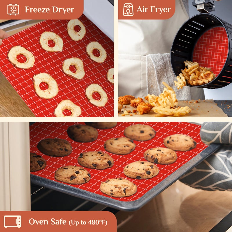 GTJ Silicone Baking Mat, 12 IN x 6 FT Free Cutting Baking Sheet,Non-Stick Reusable Dough & Pastry Mat,Non-Slip Silicone Mat Roll for Air Fryer Liner,Freeze Dryer,Oven Baking Pan,Kitchen Counter - Image 3