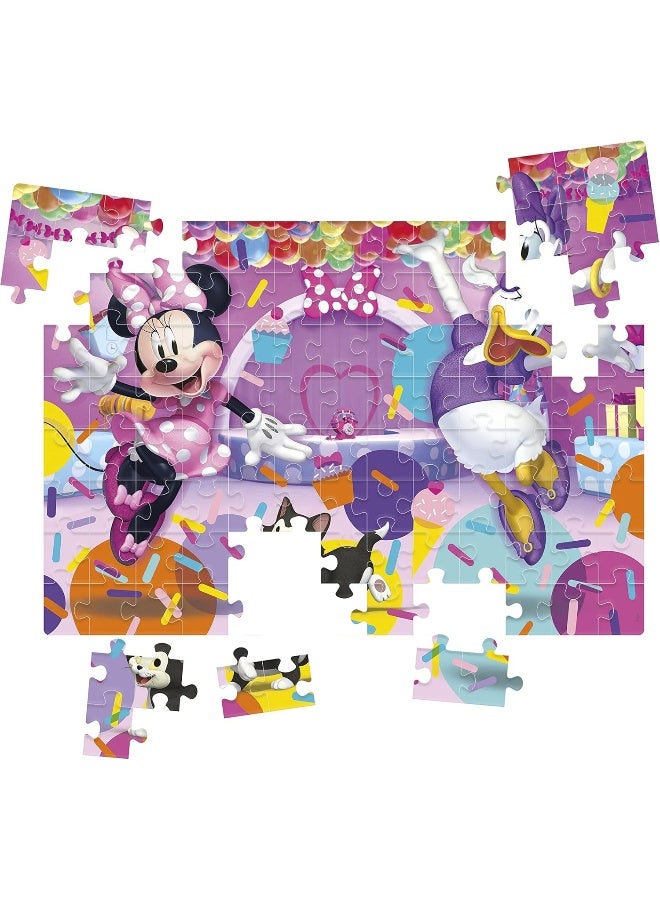 Clementoni Disney Junior Minnie Super Color Jigsaw Puzzle (104 Pieces) - Image 1