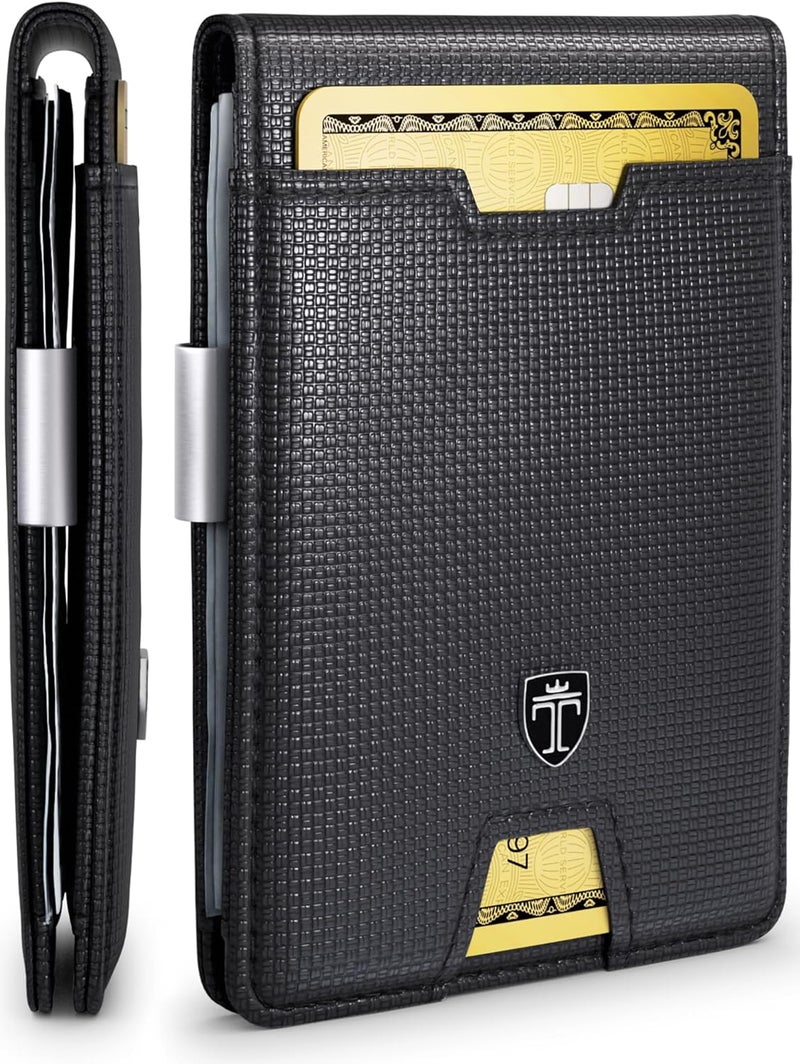 TRAVANDO Mens Wallet with Money Clip AUSTIN RFID Blocking Bifold Credit Card Holder for Men with Gift Box - Image 1