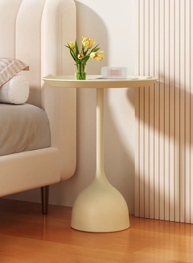 حصريا طاولة قهوة، طاولة مستديرة بتصميم بسيط، طاولة قهوة موفرة للمساحة، مناسبة لغرفة المعيشة وغرفة النوم والمكتب 40x40x60 سم - Image 1