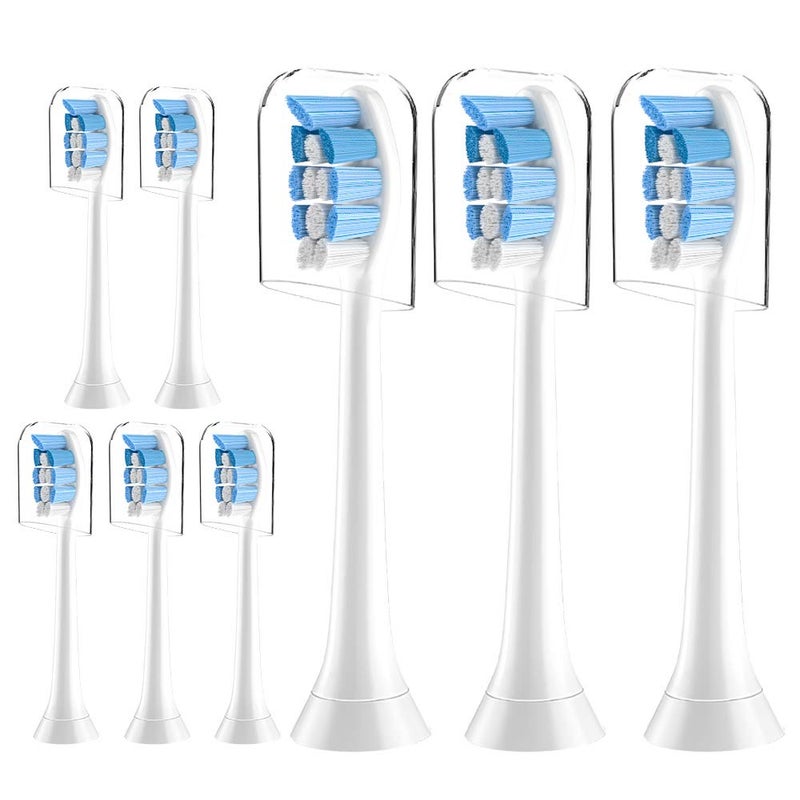 Optifit ® 8 Pack Replacement Brush Heads Compatible with Philips - Toothbrush Heads for DiamondClean, Protectiveclean 6100/4300, HealthyWhite, FlexCare - Image 1