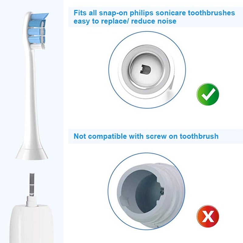 Optifit ® 8 Pack Replacement Brush Heads Compatible with Philips - Toothbrush Heads for DiamondClean, Protectiveclean 6100/4300, HealthyWhite, FlexCare - Image 5