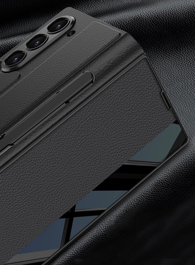 general Case for Samsung Galaxy Z Fold 7, magnetic synthetic leather, shock resistant, with S Pen holder and stand function, integrated screen protector - Image 2