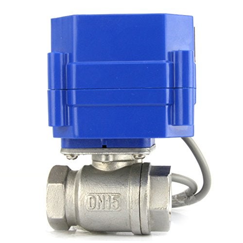 U.S. Solid 1/2" Motorized Ball Valve, Stainless Steel Electrical Valve with Full Port, 9-24V DC, 5 Wire Setup, Compatible with Indicator Lights for Open/Closed Position - Image 4