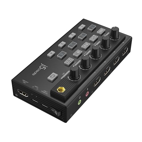 j5create All-in-One Live Streaming Station - Quad HDMI Capture, Audio Mixer, Video Switcher, Plug & Play, for Streaming, Video Conferencing, Teaching, Broadcasting (JVA08) - Image 1