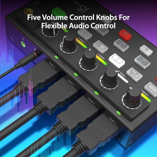 j5create All-in-One Live Streaming Station - Quad HDMI Capture, Audio Mixer, Video Switcher, Plug & Play, for Streaming, Video Conferencing, Teaching, Broadcasting (JVA08) - Image 5