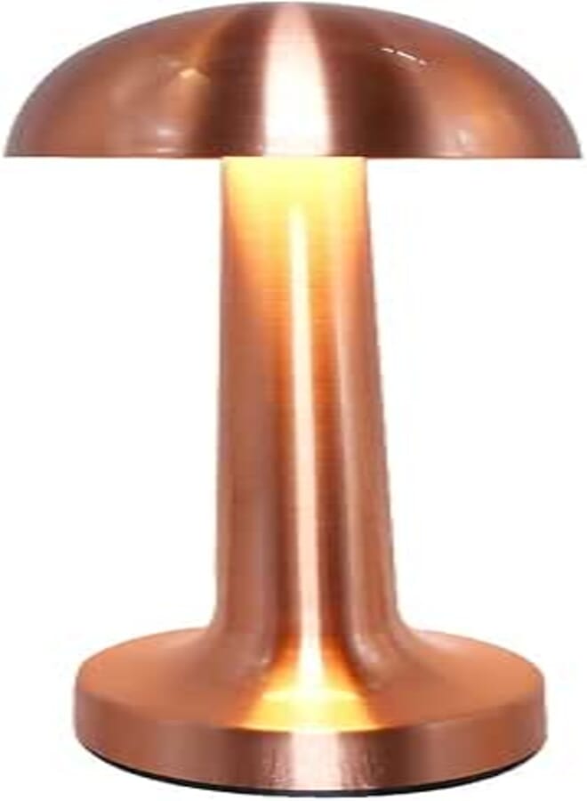 PADOM Cordless Industrial LED Table Lamp, Rechargeable Battery Operated Metal Touch Sensor 3-Levels Brightness Portable Night Light for Dining Restaurant Nightstand - Assorted Colors