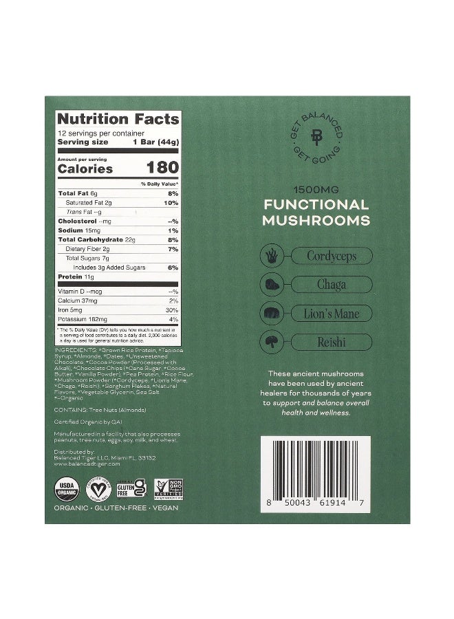 Balanced Tiger Balanced Tiger, Protein Bar, Chocolate Brownie, 12 Bars, 1.55 oz (44 g) Each - Image 2