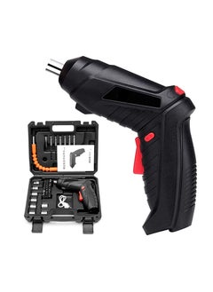 Swift Electric Screwdriver 45pcs, Twistable Handle-90 Degrees Rotate Perfect for Furniture Assembly, Home Use with Carrying Case, 3.6V 1300mAh Black  - Image 1