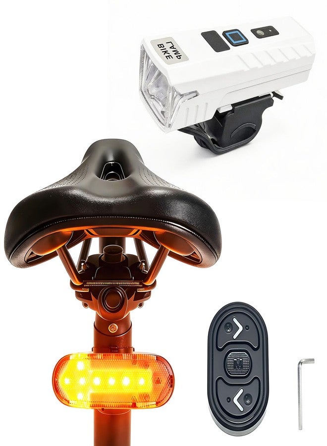 POSIKO Bike Light Set, 1200Lumens Front Light + 100Lumens Remote Turn Signal Tail Light, 5+6 Modes, Auto Sensor, USB Rechargeable, 328FT Visibility, IP65 Waterproof Bicycle Headlight Taillight Combo - Image 1