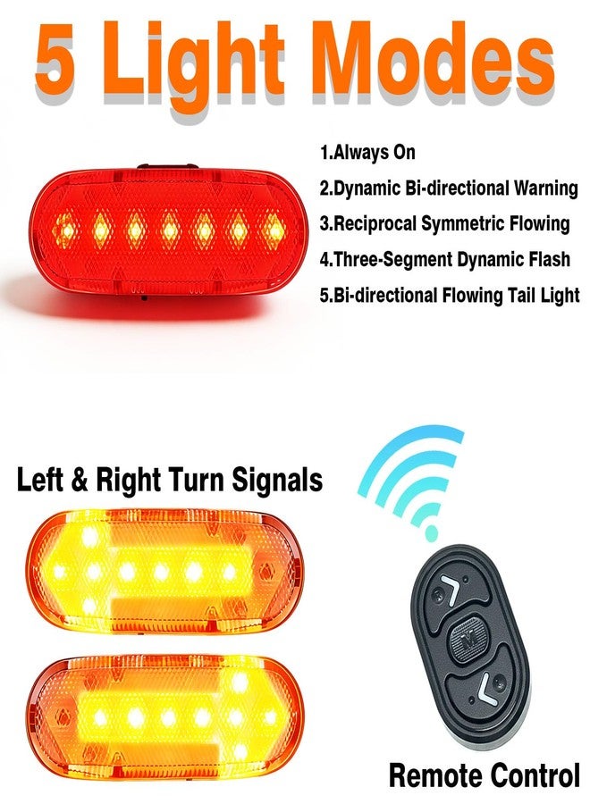 POSIKO Bike Light Set, 1200Lumens Front Light + 100Lumens Remote Turn Signal Tail Light, 5+6 Modes, Auto Sensor, USB Rechargeable, 328FT Visibility, IP65 Waterproof Bicycle Headlight Taillight Combo - Image 3