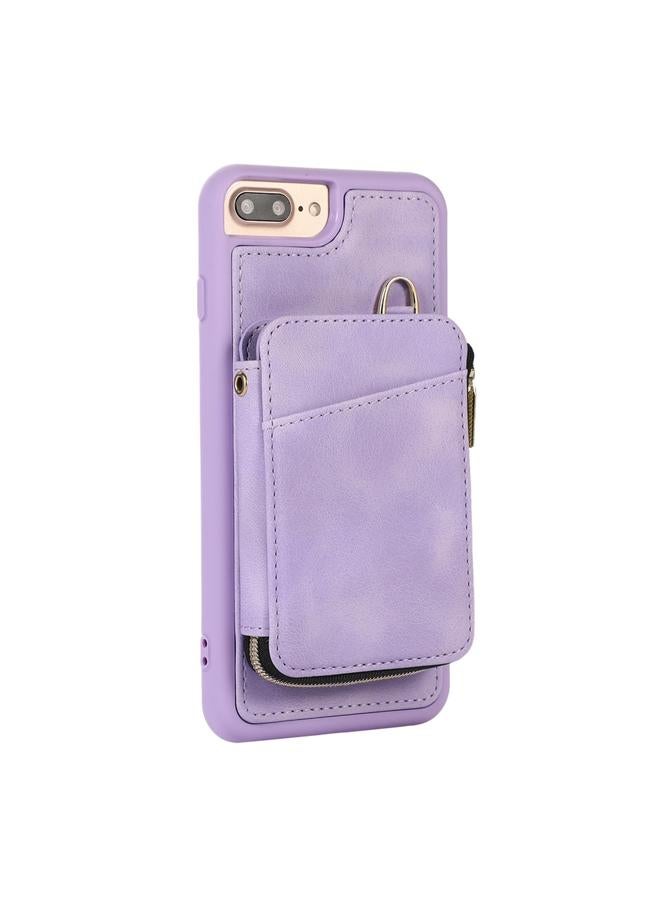 اس-توب جراب لهاتف iPhone SE 2022 / 2020 / 8 / 7 مع غطاء خلفي وحقيبة بطاقات بسحاب - Image 2