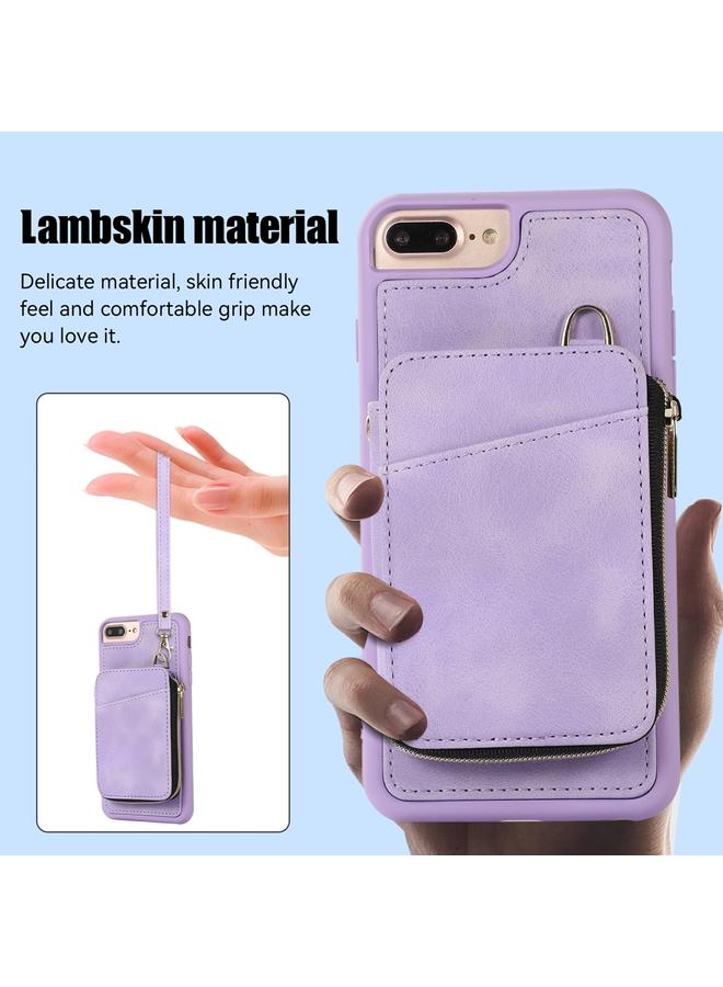 اس-توب جراب لهاتف iPhone SE 2022 / 2020 / 8 / 7 مع غطاء خلفي وحقيبة بطاقات بسحاب - Image 3