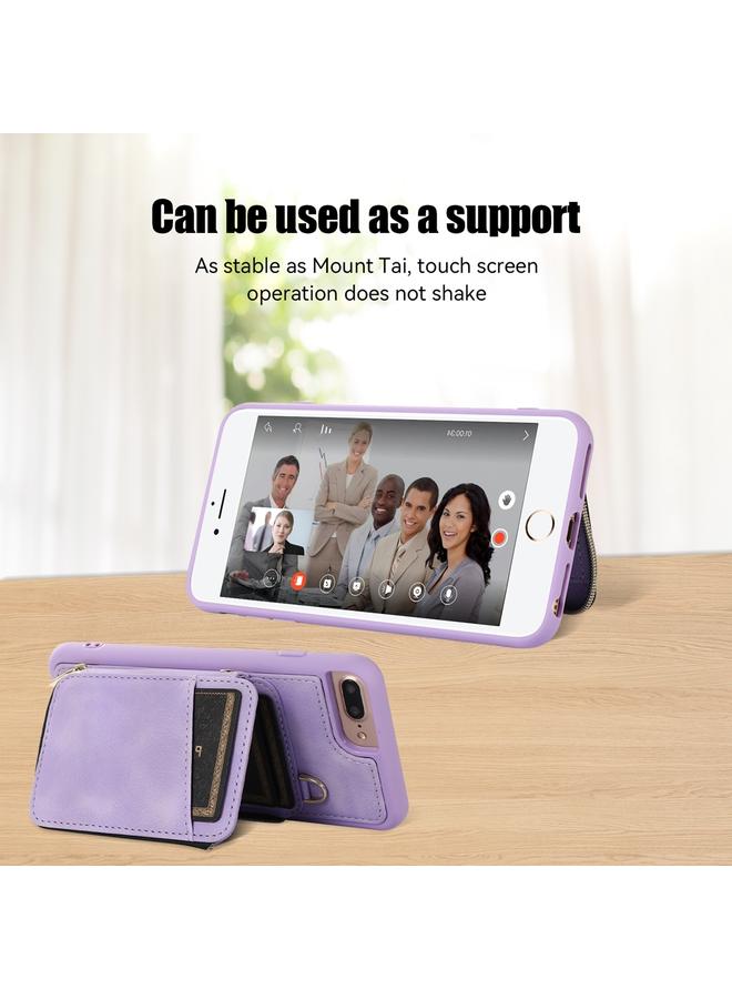 اس-توب جراب لهاتف iPhone SE 2022 / 2020 / 8 / 7 مع غطاء خلفي وحقيبة بطاقات بسحاب - Image 4