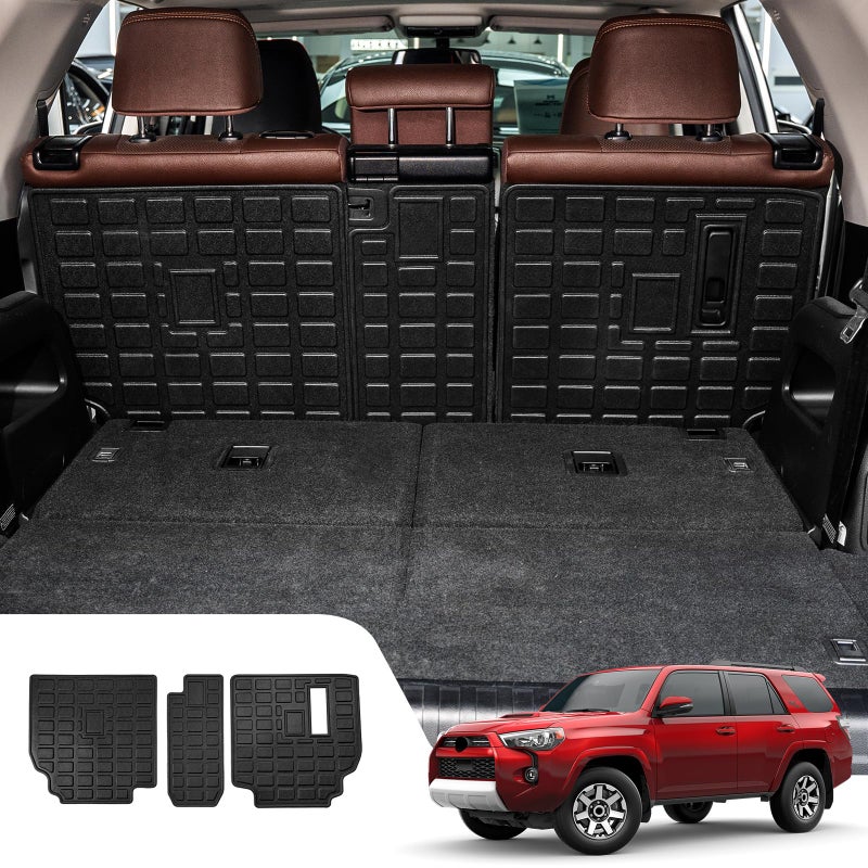 Dattumar Back Seat Cover Compatible with 20102024 Toyota 4 Runner 7 Seat Kick Mats TPE All Weather Back Seat Cover Protector 2023 4Runner 7Seater Accessories 2nd Row Backrest Mats