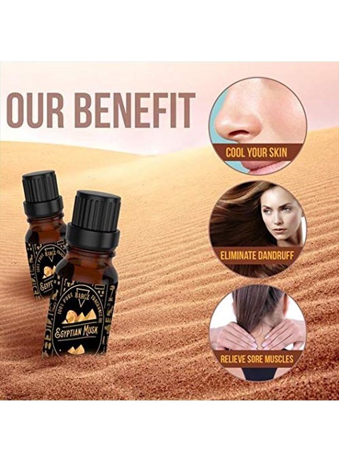Bargz Egyptian Musk Oil [Relaxing Scent] - Glass Amber Bottle Organic Pure Therapeutic French for Diffuser - Image 2