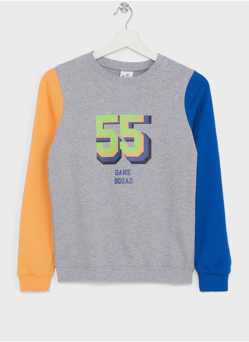 Pinata - Boys Colorblock  Printed Sweatshirt - Image 1