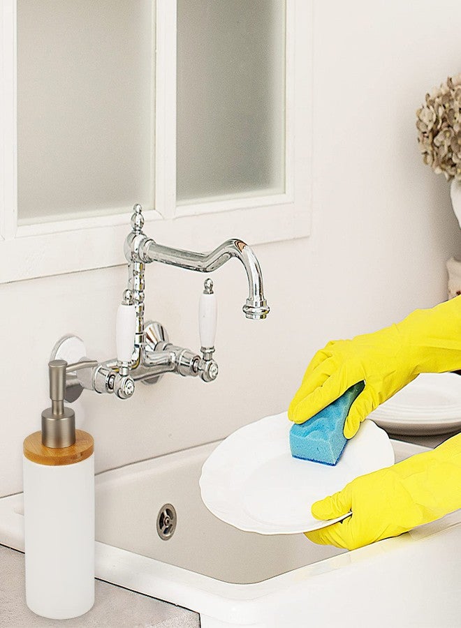 Whiidoom Ceramic Soap Dispenser Hand Soap Dispenser Refillable Liquid Great for Kitchen and Bathroom Decorative (White) - Image 4
