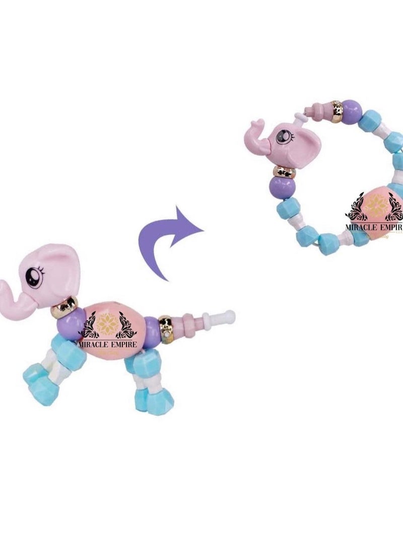Miracle Empire Pet Beads Bracelet Turns Into A Elephant Toy Girls Toys Handmade Party For Kids Animals Education Gifts - Image 1