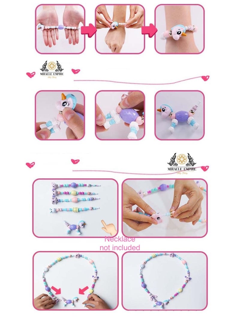 Miracle Empire Pet Beads Bracelet Turns Into A Elephant Toy Girls Toys Handmade Party For Kids Animals Education Gifts - Image 5