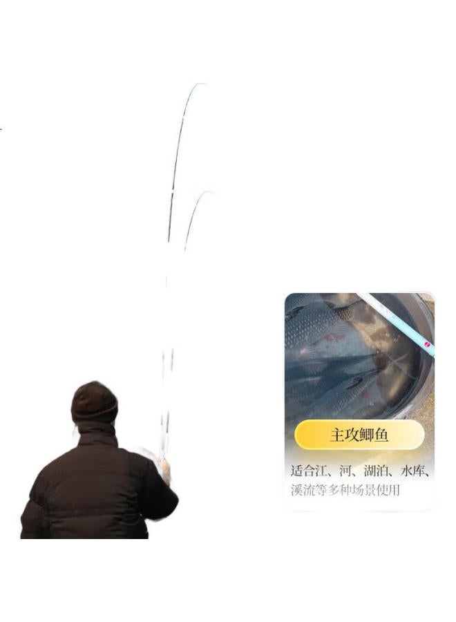 Gw (gw) Gw 3.9m Qingyue Crucian Carp Ultra-light Ultra-fine Fishing Rod Hand Rod 37 Adjustments Crucian Carp Rod Wild Fishing Crucian Rod Platform Fishing Rod Fishing Tackle - Image 2
