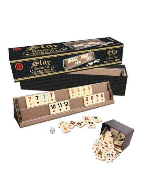 Rummikub tile game Wooden okey with big VIP numbers version