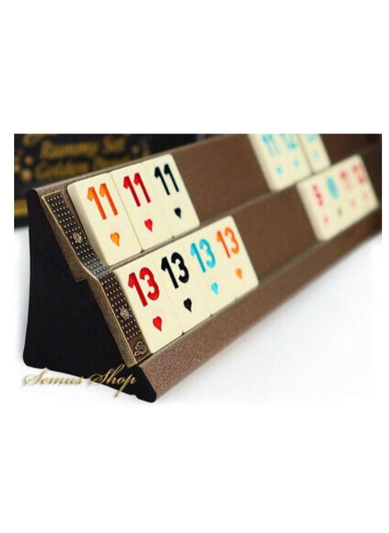 Star - Rummikub tile game Wooden okey with big VIP numbers version - Image 1