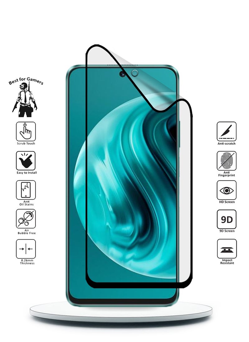 Wtech Huawei Nova 12i 4G 2024 Nano Ceramic Full Glue Full Cover Matte Flexible Screen Protector (MSCNMN) -  Clear/Black  - Image 2