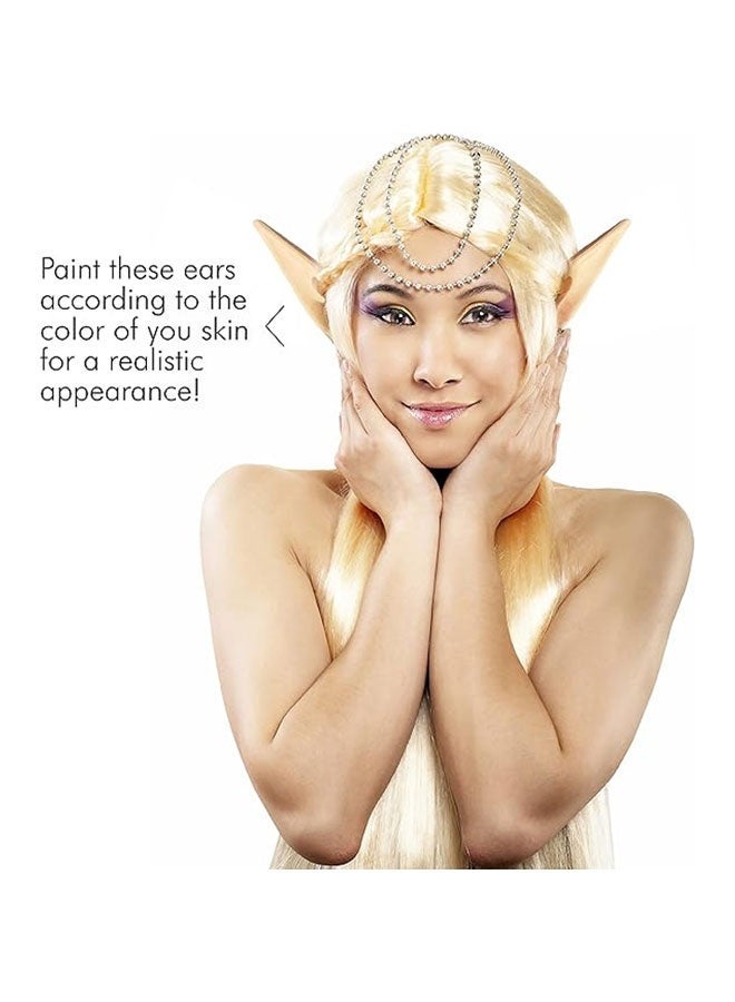 Elf Ears Pixie Cosplay Dress Up, Soft Pointed Elven Vampire Ear Tips Anime Party Costume Masquerade Accessories - Image 4