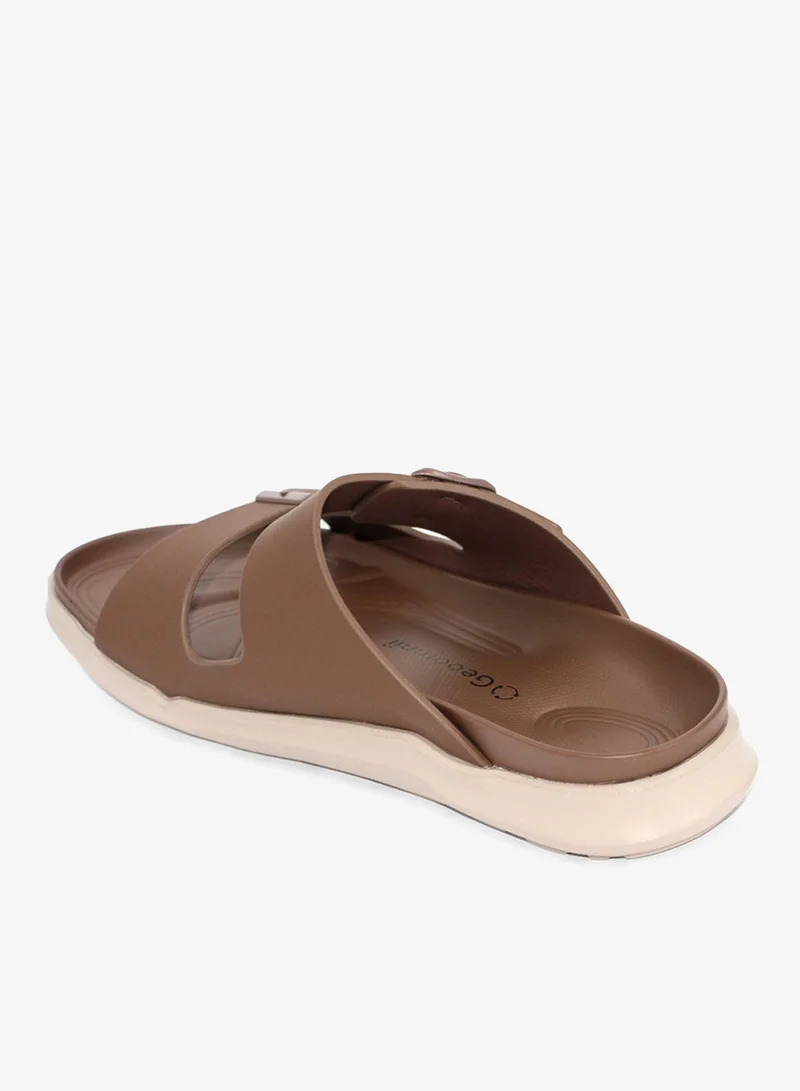 Geoomnii Jack1 Traditional Arabic Sandals for Men – Comfortable Leather Slip-On Design – Perfect for Everyday Wear & Occasions -Brown