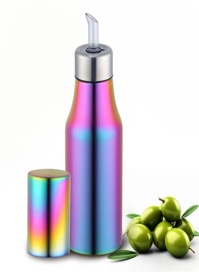 DOCBLACK Rainbow Olive Oil Dispenser 17oz Oil Bottle Stainless Steel Leak Proof Olive Oil Dispenser Bottle for Kitchen with No-Drip (500ML) - Image 1