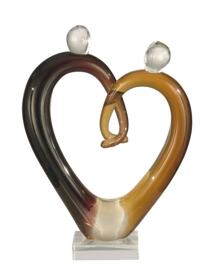 Dale Tiffany AS11112 Art Glass Hearts Sculpture Multicolor 1100x775x775