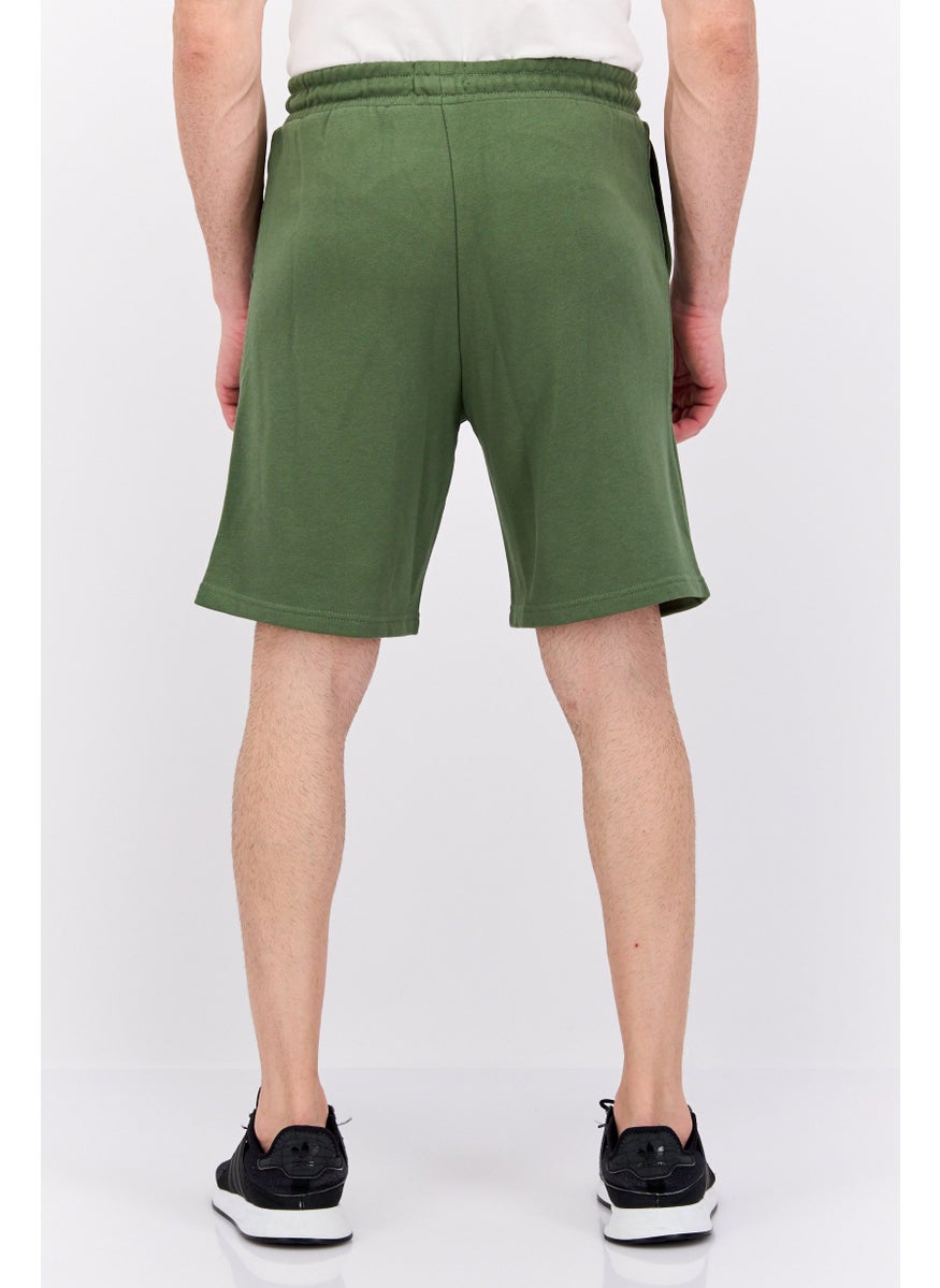Scotch & Soda Men Brand Logo Drawstring Basic Shorts, Army Green  - Image 3