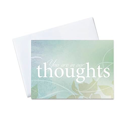 CEO Cards Sympathy Cards with Envelopes from Group (In Our Thoughts) Bulk 25 Pack of Elegantly Designed Condolence Cards with Envelopes from Us (5x7 inch - A7) Family, Business, Employees & Clients (S1603) - Image 1
