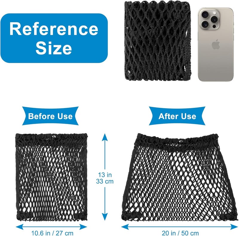 Accmor Universal Stroller Organizer Polyester Net Mesh Bag Fits for Uppababy Nuna Britax Doona Strollers NonSlip Adjustable Stroller Mesh Cargo Net Storage Caddy Accessories - Image 3