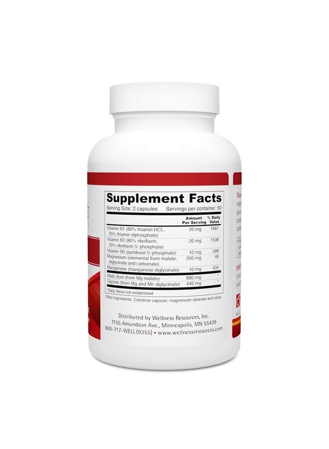 Wellness Resources Muscle Mag - Highly Absorbable Magnesium Formula for Muscles and Heart Heath - with Magnesium Malate & Glycinate (100 Capsules) … 