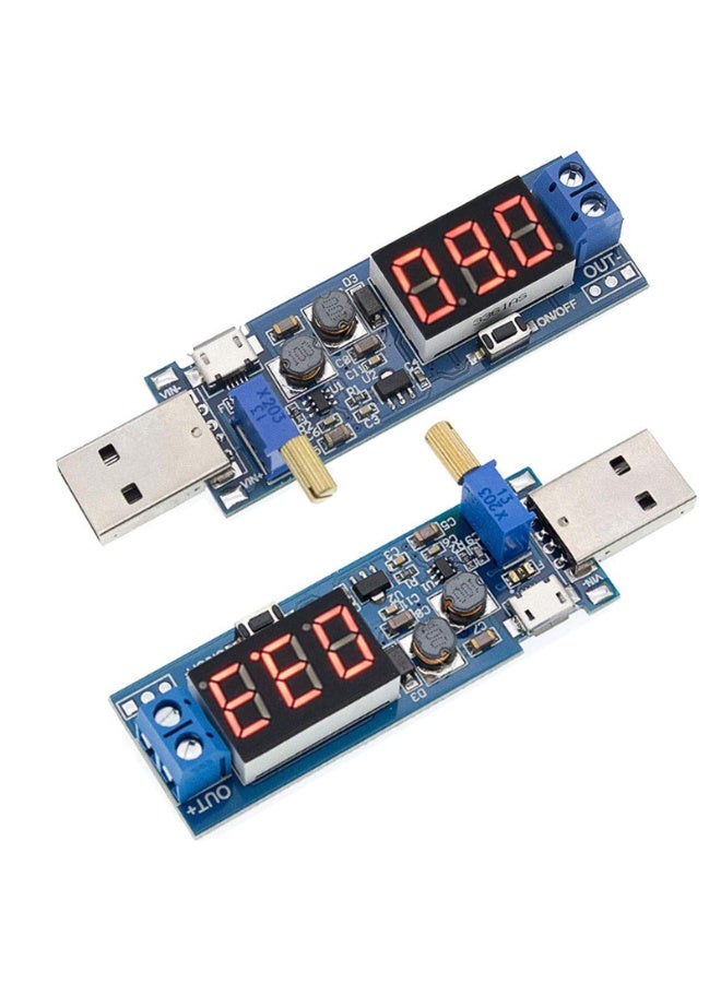 HEADVANA USB Buck Boost Converter, DC 3.5~12V 5V to DC 1.2-24V 3.3V 9V 12V 24V Adjustable Output Digital Display Step Up Down Power Module. - Image 1