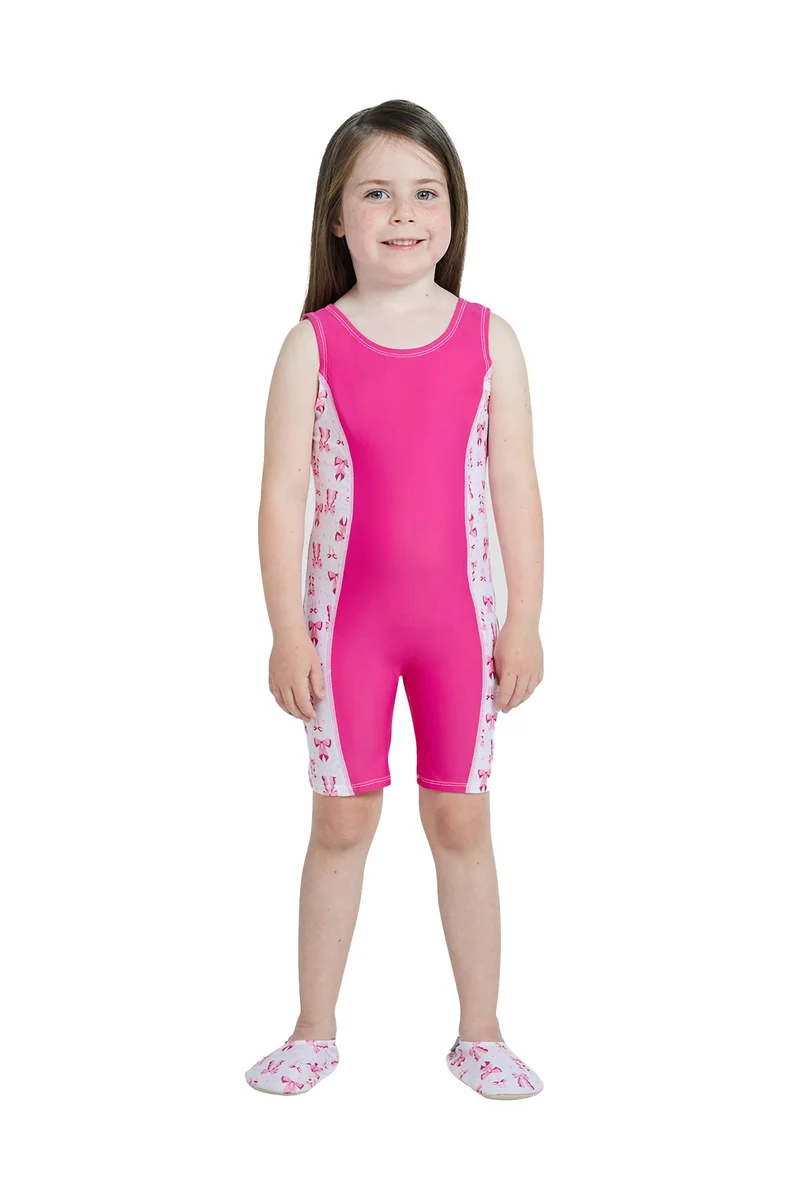 كويجا صن وير COEGA Girls Kids Swim Shortie - Pink Bows