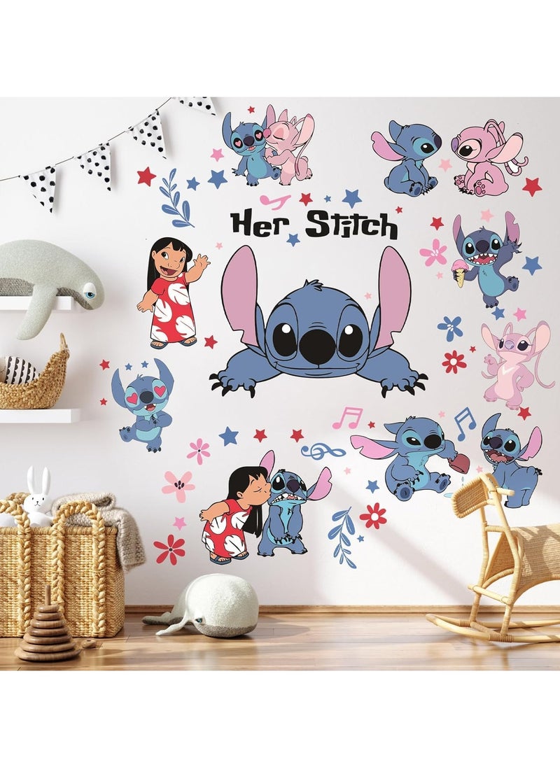 RATSAW 59 PCS Multicolor Cartoon Character Wall Stickers for Kids Room - PVC Removable Decals for Nursery, Bedroom, Living Room, and Kitchen - DIY Home Decoration for Children  - Image 3