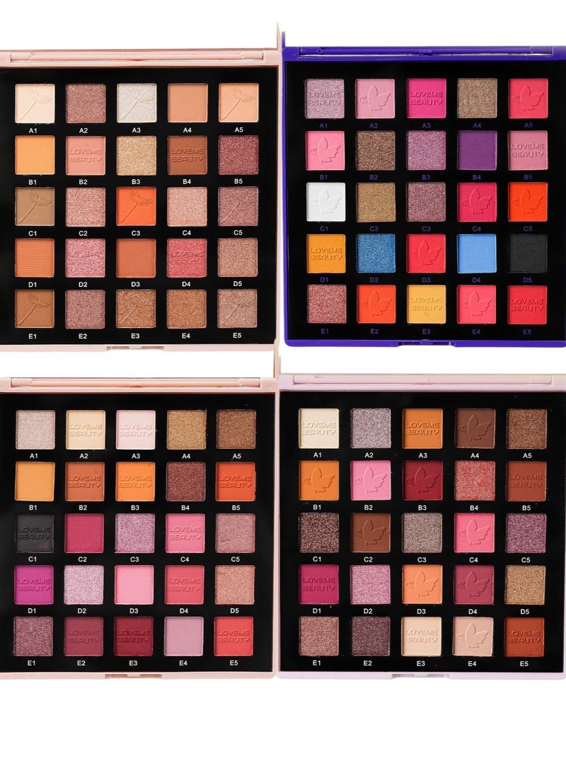 LOVEME BEAUTY 4 PCS EYESHADOW PALETTE 