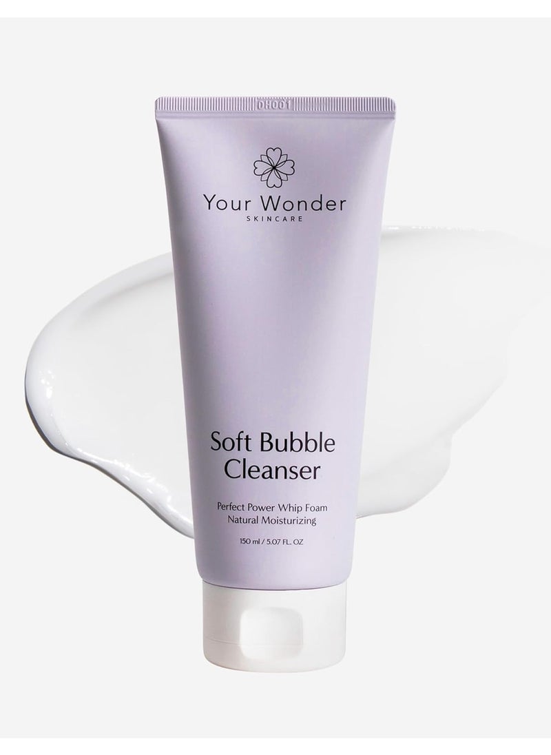 Your Wonder Your Wonder Soft Bubble Cleanser, Gentle Foam Cleanser for Hydration, Skin Barrier Repair & Vitalizing with Phyto Collagen - Korean Vegan Skincare for All Skin Types, 150ml (5.07 Fl Oz)  - Image 1