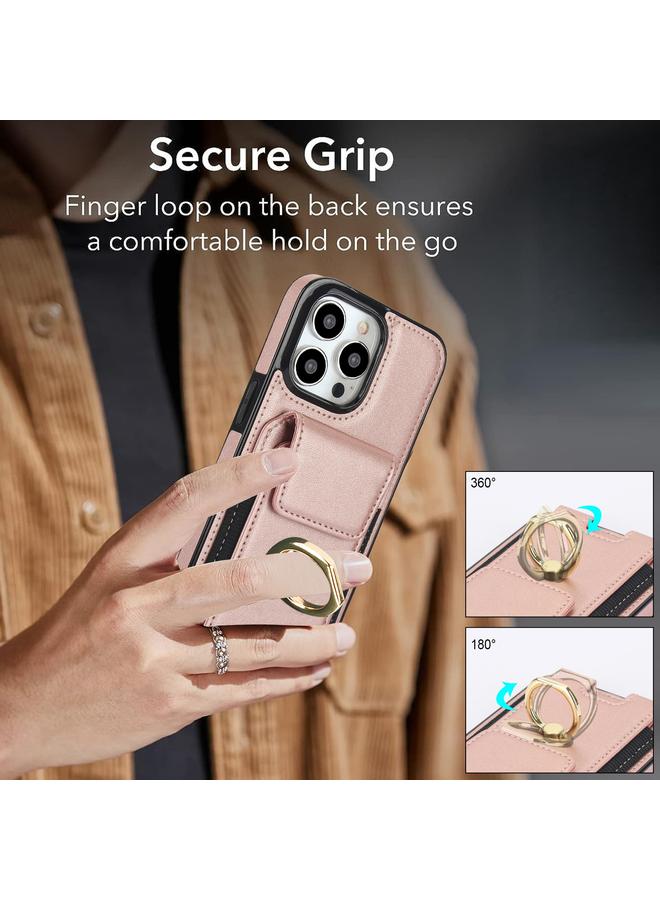 Zaboon Case For iPhone 13 Elastic Card Bag Ring Holder Phone Case - Image 2