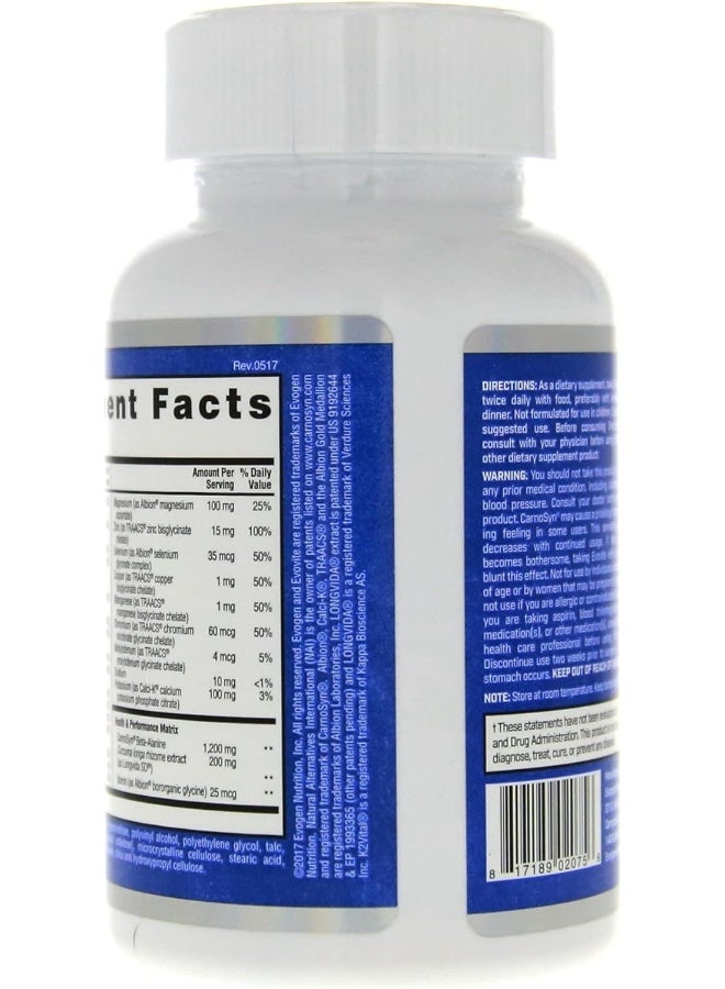 Evogen Nutrition إيفوفيت فيتامينات متعددة رياضية لتعزيز المناعة مع بيتا ألانين وكركمين 30 يومًا - Image 4