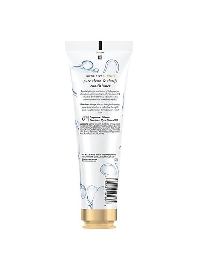 Pantene Pro-V Nutrient Blends Pure Clean & Clarify Conditioner, Silicone and Fragrance Free, 8 fl oz 
