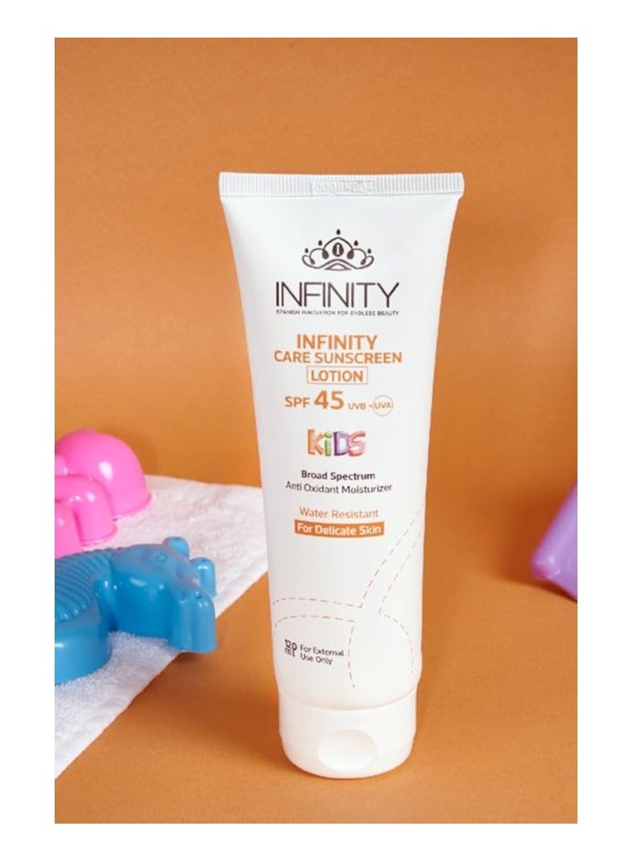 إينفينيتي إنفينيتي كير واقي الشمس للأطفال من للبشرة الحساسة ومضاد للأكسدة بمعامل حماية 45 1+1 - 240 مل - Image 3