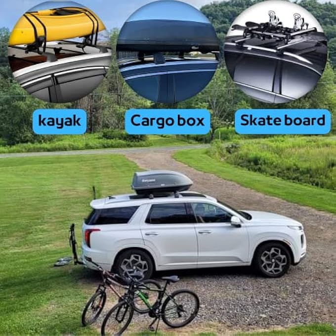 rayihni Roof Rack Cross Bars fit for Hyundai Palisade 2019 2020 2021 2022 2023 2024 2025 SE,SEL,Limited,Calligraphy Bag Luggage Kayak Canoe Bike Snowboard Skiboard - Image 3